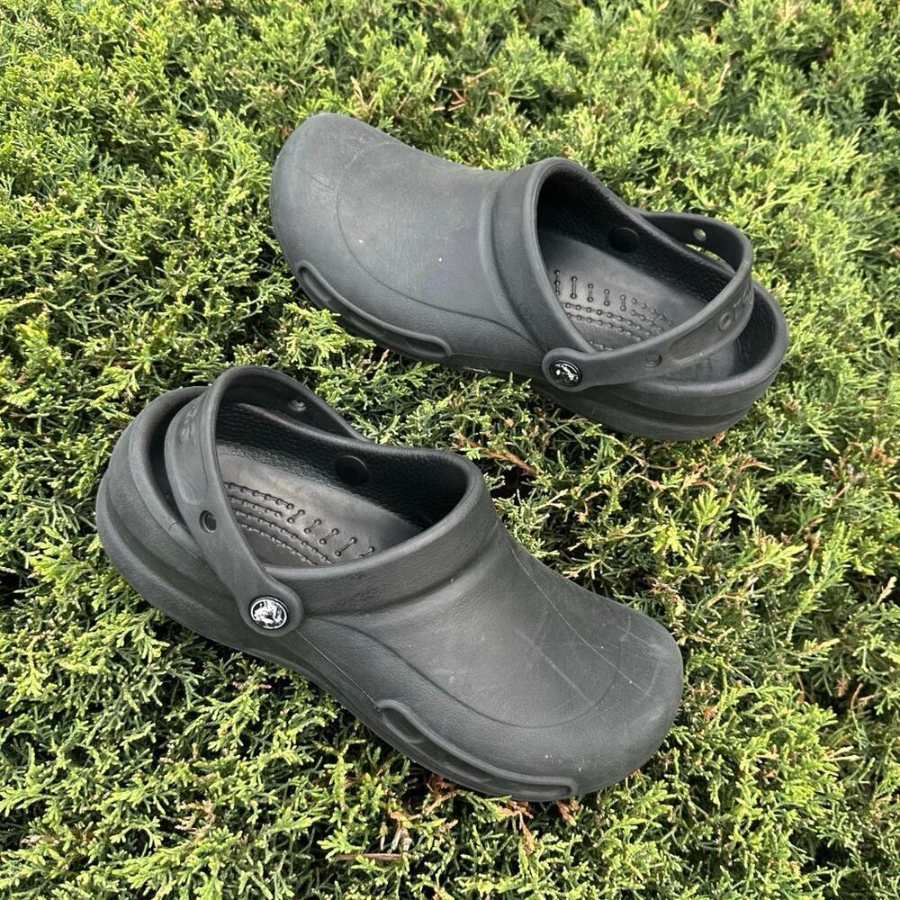 Crocs Bistro Adult Unisex Work‎ Clogs Size M6 W8 Black - Picture 4 of 14